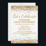 ホワイト&金ゴールドグリッター30th Birthday Let 祝 Let  招待状<br><div class="desc">白と金ゴールドのグリッター招待状、30歳のパーティの招待状30歳、デジタルの年齢祝40歳のダウンロード40歳の10thの第パーソナライズされた10thのお祝い甘い甘い18カスタムGlam金の紙吹雪、アダルトカリグラフィーのトレンディー、18エレガント、160th5ののののの5のの5ののザメのををををザクのザクザク</div>