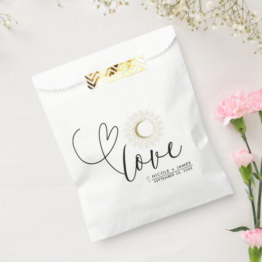 ホワイト&金ゴールドシナ日が差すことムーン結婚ズ フェイバーバッグ (封をした状態)