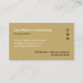 ホワイト&金ゴールドスワールラグジュアリー 名刺 (裏面)