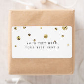 ホワイト&金ゴールドドモダンットパーティーパッケージラベル ラベル (インサイチュ)