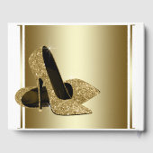 ホワイト&金ゴールドハイヒールシューズゲストブック ゲストブック (裏面)