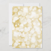 ホワイト&金ゴールドハートグラムスウィート16パーティの招待状 招待状 (裏面)