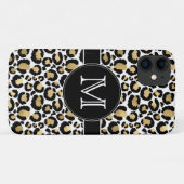 ホワイト&金ゴールドヒョウ Case-Mate iPhoneケース (裏面(横))