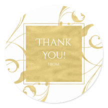 ホワイト&金ゴールドフェイクフローラスワールエレガントな結婚式