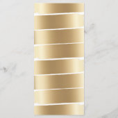 ホワイト&金ゴールドブラシストローク結婚式 プログラム (裏面)