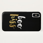 ホワイト&金ゴールドブーヒス Case-Mate iPhoneケース (裏面(横))