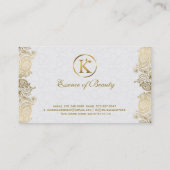 ホワイト&金ゴールドペイズリーレースロイヤリティカード ロイヤリティカード (裏面)