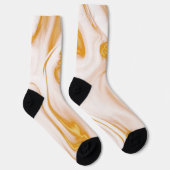 ホワイト&金ゴールドマーブルストーン ソックス (右)