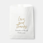 ホワイト&金ゴールドミニマル感謝していラブ&結婚ズ フェイバーバッグ (正面)