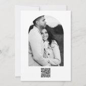 ホワイト&金ゴールドモダンエレガミニマルントウェディング 招待状 (裏面)