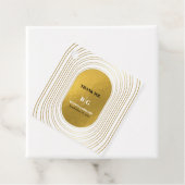 ホワイト&金ゴールドモダンミニマリスト結婚アーチズ フェイバータグ (インサイチュ)