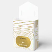 ホワイト&金ゴールドモダンミニマリスト結婚アーチズ フェイバーボックス (オープン)