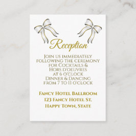 ホワイト&金ゴールドリボン結婚披露宴 エンクロージャーカード