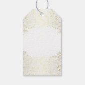 ホワイト&金ゴールドワンダーランド庭園の結婚式 ギフトタグ (裏面)