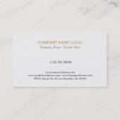 ホワイト&金ゴールドヴィンテージフローラスワールレース 名刺 (裏面)