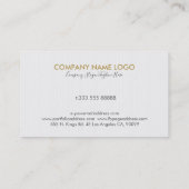 ホワイト&金ゴールドヴィンテージペイズリーレース 名刺 (裏面)