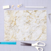 ホワイト&金ゴールド大理石デコパージュまたは抱き枕スタッフィング 薄葉紙 (クラフト)