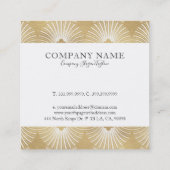 ホワイト&金ゴールド幾何学模様2 スクエア名刺 (裏面)