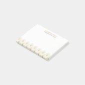 ホワイト&金ゴールド幾何学模様 ポストイット (アングル)