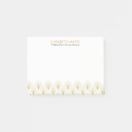 ホワイト&金ゴールド幾何学模様 ポストイット