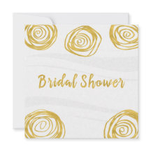 ホワイト&金ゴールド旋回バラモダンブライダルシャワー