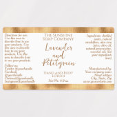 ホワイト&金ゴールド防水化粧品ドロッパーボトル ラベル (デザイン1)