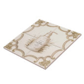 ホワイト&金ゴールド顔クリーナーボトルおもしろいバスルーム タイル (側面)