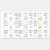 ホワイト&金ゴールド1 OZ 30mlボトルスキンケア防水 ラベル (シート)