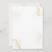 ホワイト、金ゴールド、グリーン抽象芸術アメーン招待状 招待状 (裏面)