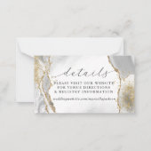 ホワイト、金ゴールド、グレーミストゲート詳細ノートカード ノートカード (正面)