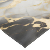 ホワイト、金ゴールド、ブラックラグジュアリーマーブルエレガント テーブルクロス (アングル)