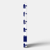 ホワイト/DIYネイビー(紋章の)フラ・ダ・リネービー名モノグラム Case-Mate iPhoneケース (裏面 / 左)