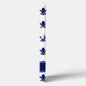 ホワイト/DIYネイビー(紋章の)フラ・ダ・リネービー名モノグラム Case-Mate iPhoneケース (裏面 / 右)