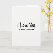 ホワイト I Love You Always Forever カード (黄色い花)