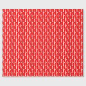 ホワイトAK-47武器突撃ライフル銃，赤 ラッピングペーパー (フラット)