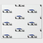 ホワイトC7コルベット包装紙 ラッピングペーパー (フラット)