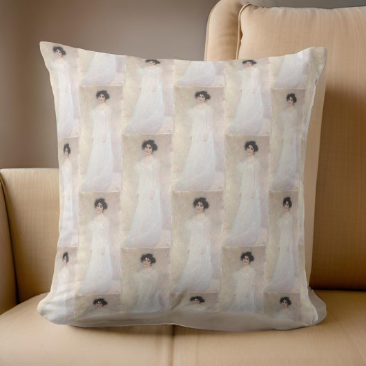 ホワイトG.クリムトの女性 クッション