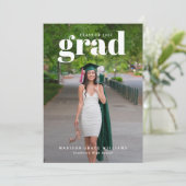 ホワイトGRADはっきりした Letters写真の発表 招待状 (スタンド正面)