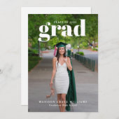 ホワイトGRADはっきりした Letters写真の発表 招待状 (正面/裏面)