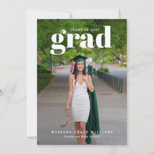 ホワイトGRADはっきりした Letters写真の発表 招待状