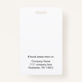 ホワイトIDバッジ バッジ (裏面)