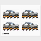 ホワイトIROC Z 長方形シール (シート)