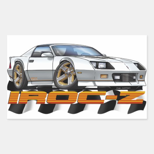 ホワイトIROC Z 長方形シール (正面)