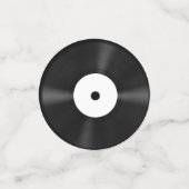 ホワイトLPレコードパーソナライズされた紙吹雪 コンフェッティ (スモール正面)