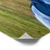 ホワイトMG TDクラシックイギリスのスポーツカーJigsaw Puzz ポスター (角)