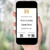 ホワイトQRコードビジネスロゴセミナールームwifi ポスター