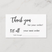 ホワイトqrコードビジネスロゴ割引カード ロイヤリティカード (正面)