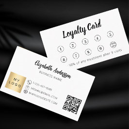 ホワイトqrコード企業のロゴブランドカラー ロイヤリティカード