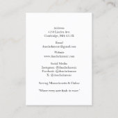 ホワイトQRコード音楽先生アコースティックギター 名刺 (裏面)