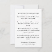 ホワイトQR｜モダンミニマリストカスタムアップロード 招待状 (裏面)